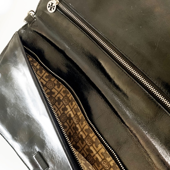Tory Burch Reva Black Leather Convertible Clutch - Picture 4 of 4